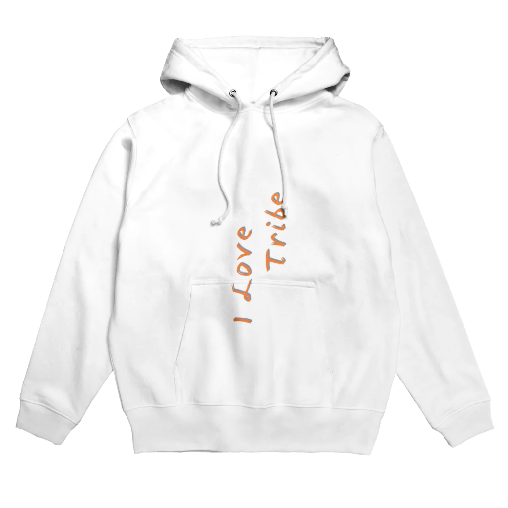 ミラくまのI LOVE Tribe 縦文字 Hoodie