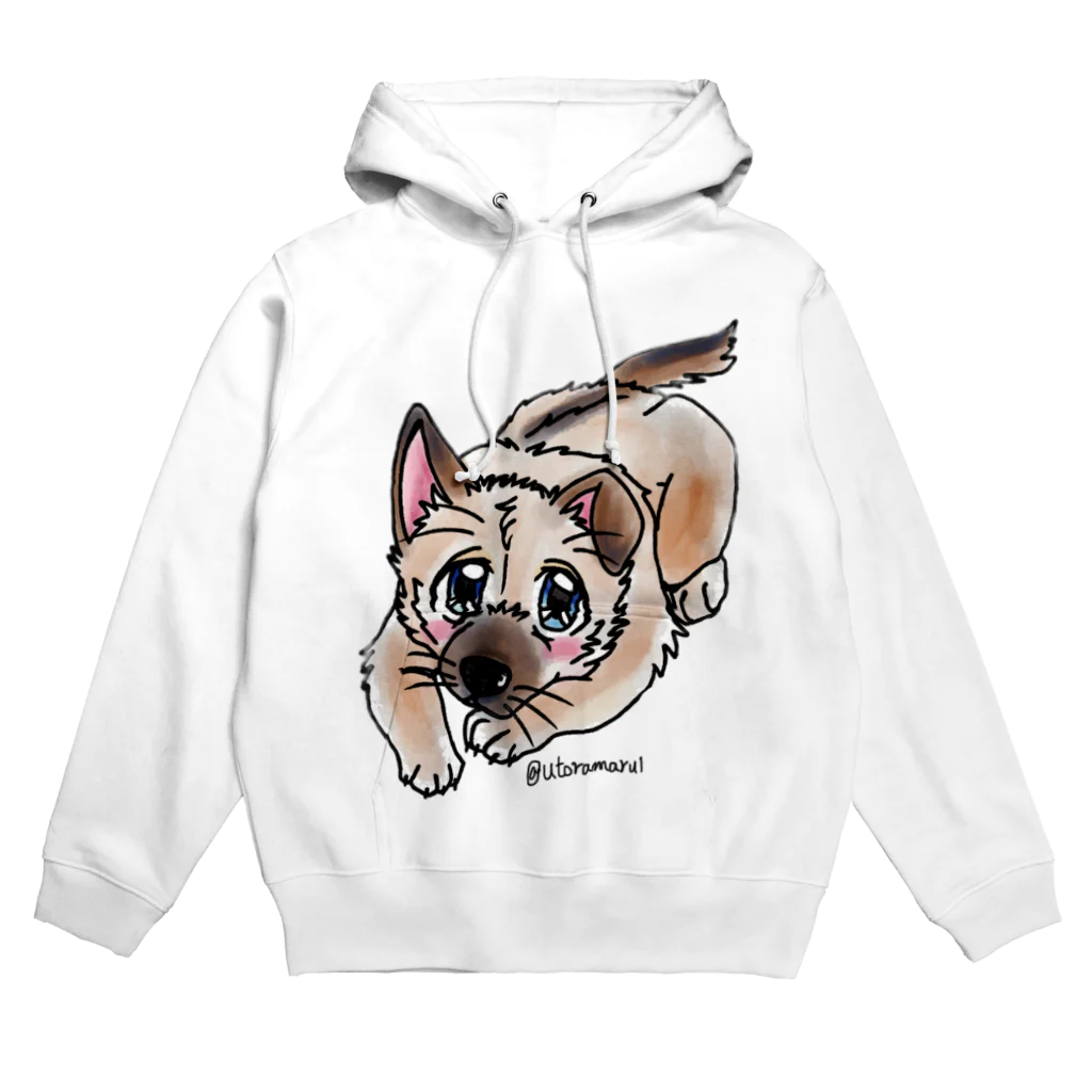 宇寅。の泥棒フェイスの子犬 Hoodie