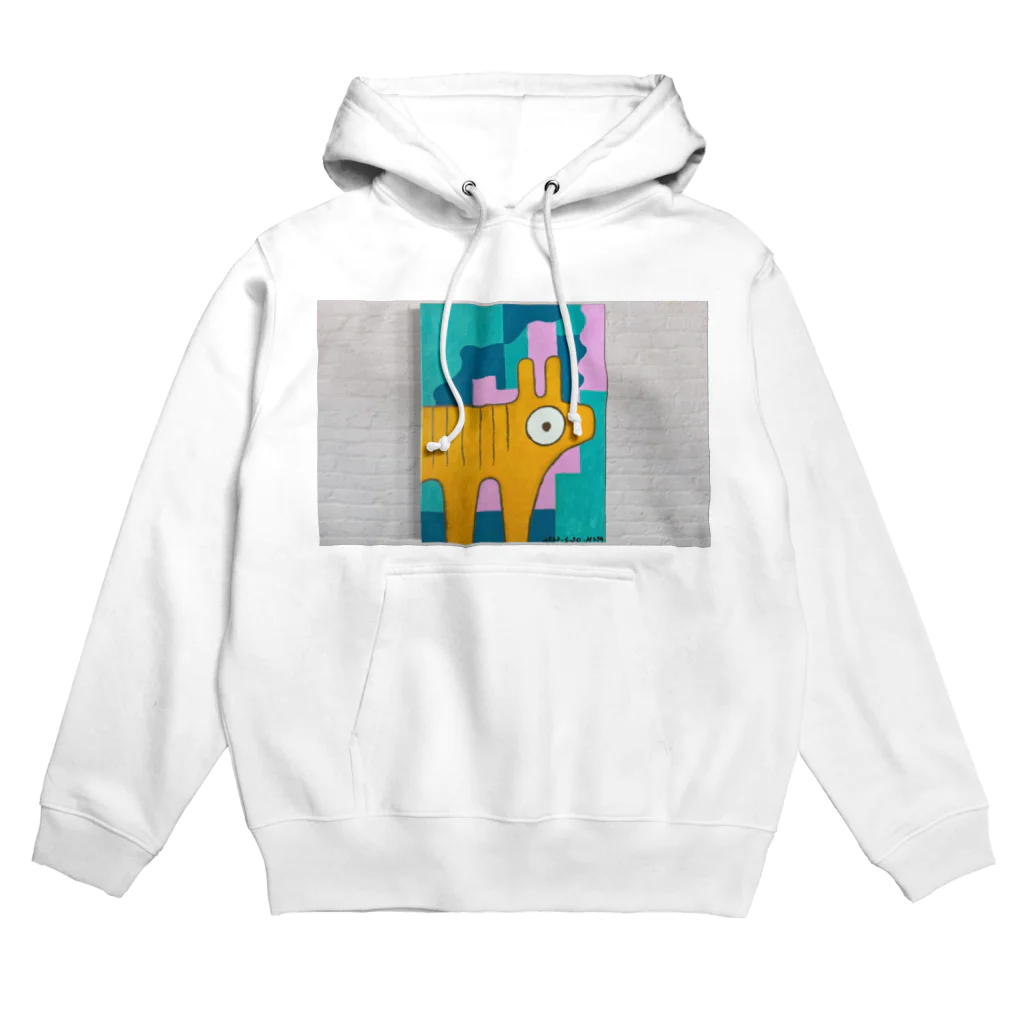 little pandaの「自分の事をシマウマと勘違いしているアルパカの肖像画」 Hoodie