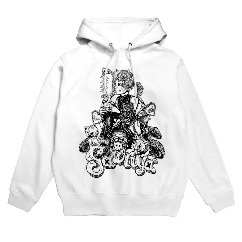 Rabbitstein🐰ラビットシュタイン 🖌Skeb依頼募集中のSAWNYA-BW Hoodie