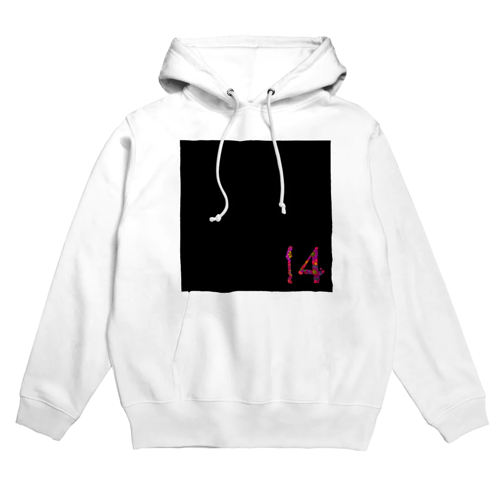 illustrator_E14の14【ダリア】黒 Hoodie