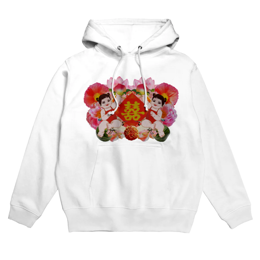 中華呪術堂（チャイナマジックホール）の【表プリント】豪華絢爛！双喜紋  Hoodie