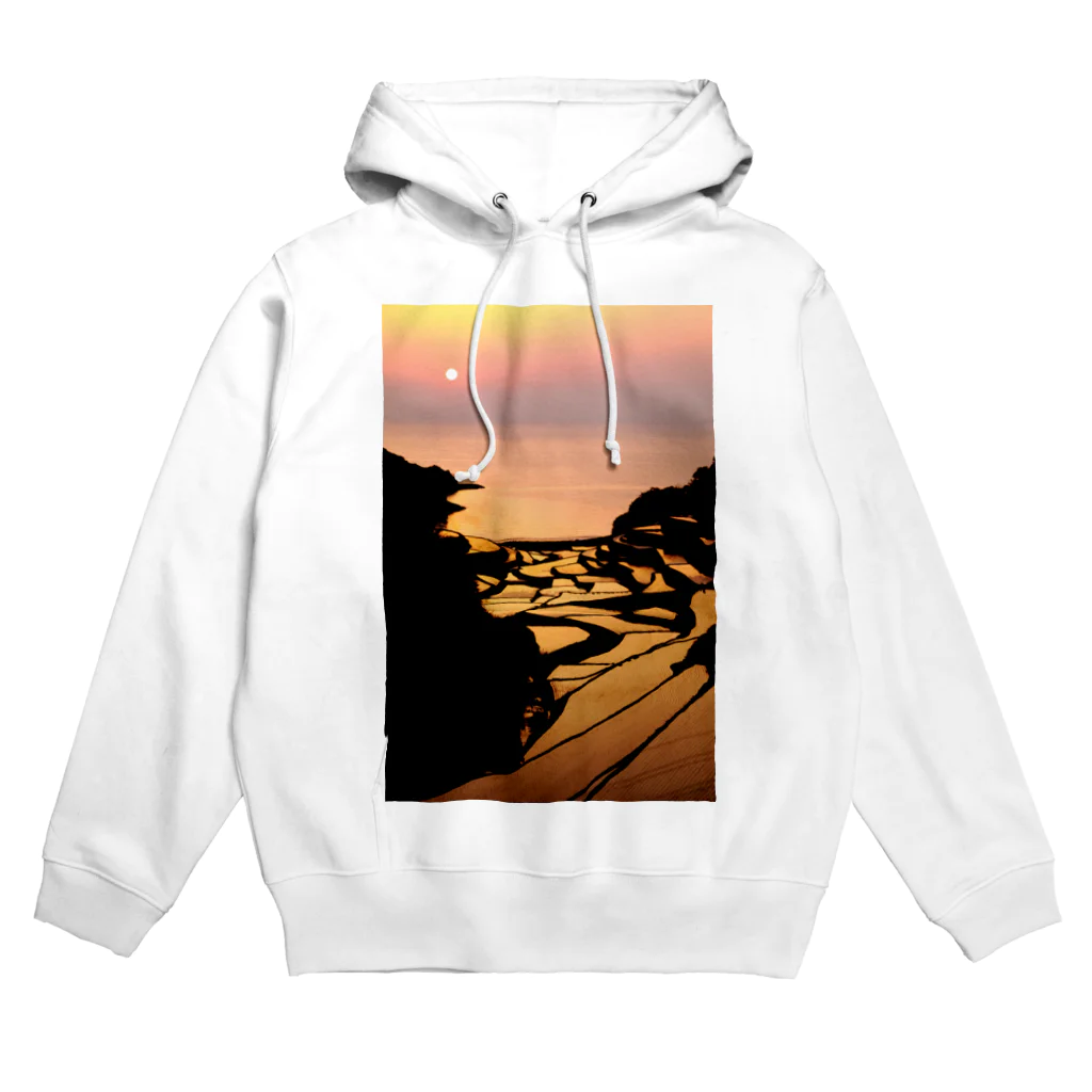 小佐々塾の夕陽と棚田 Hoodie