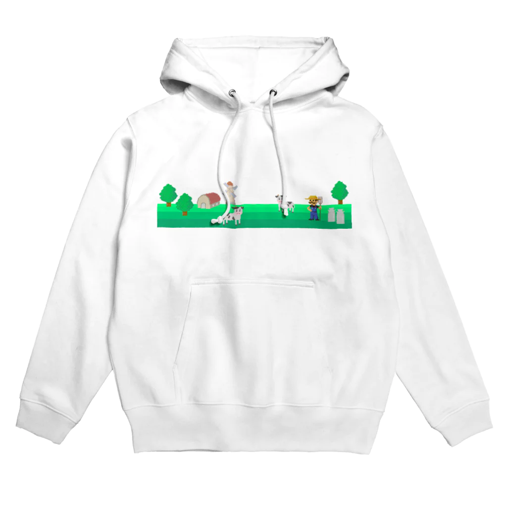 牛乳だいすき！の牧場の風景シリーズ Hoodie