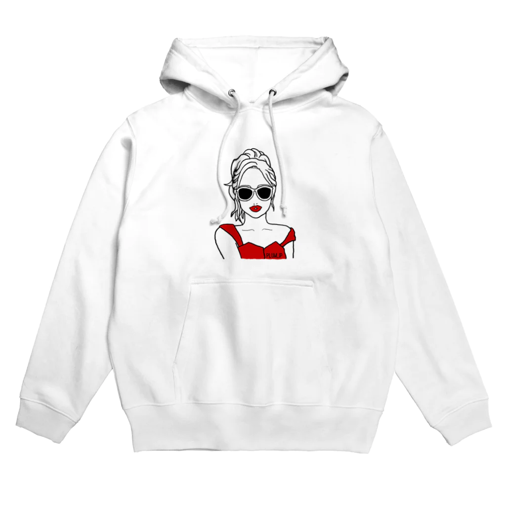 plum.jpのサングラス・ガール(ポニーテール) Hoodie