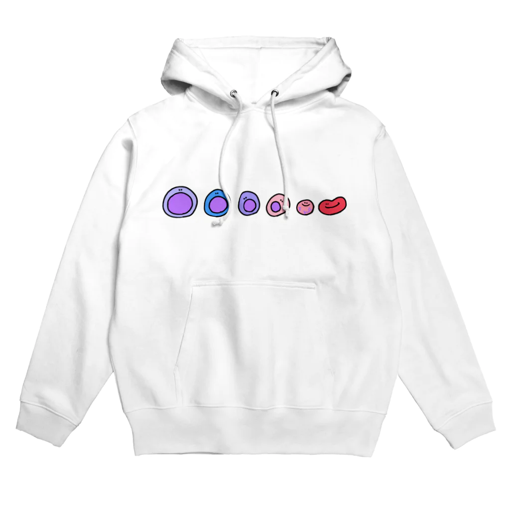 Dr.pepepe の陽気な血球やさんのEvolution! 赤芽球系 Hoodie