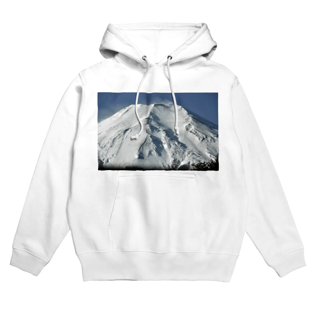 下田村の冠雪した富士山_003 Hoodie