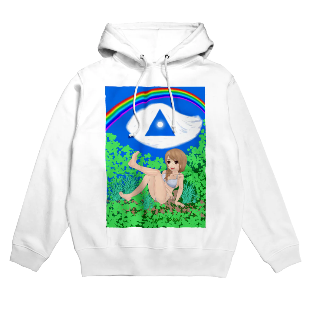 げーむやかんの虹と空と森林浴 Hoodie