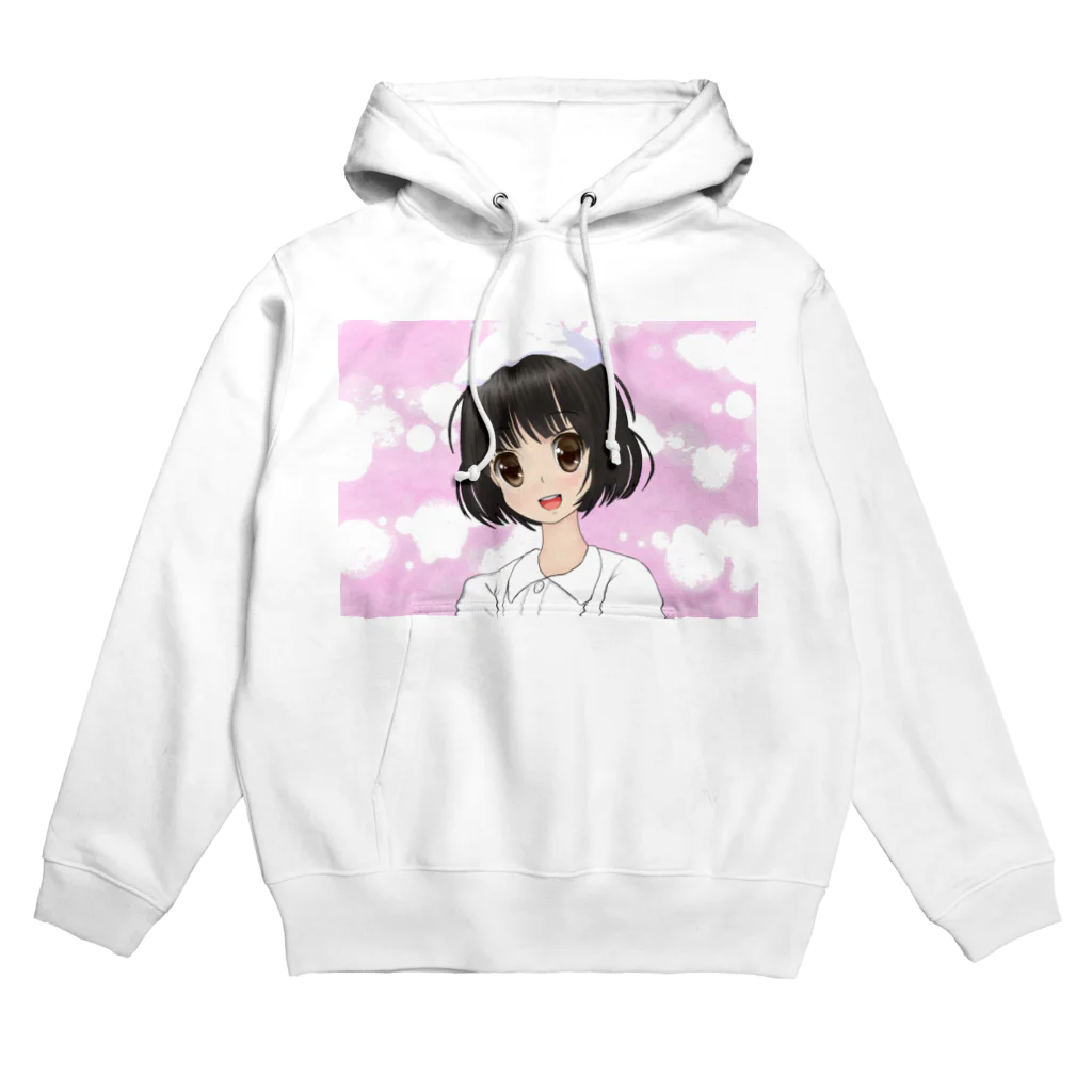 げーむやかんのモエ萌えナースほわほわピンク背景 Hoodie