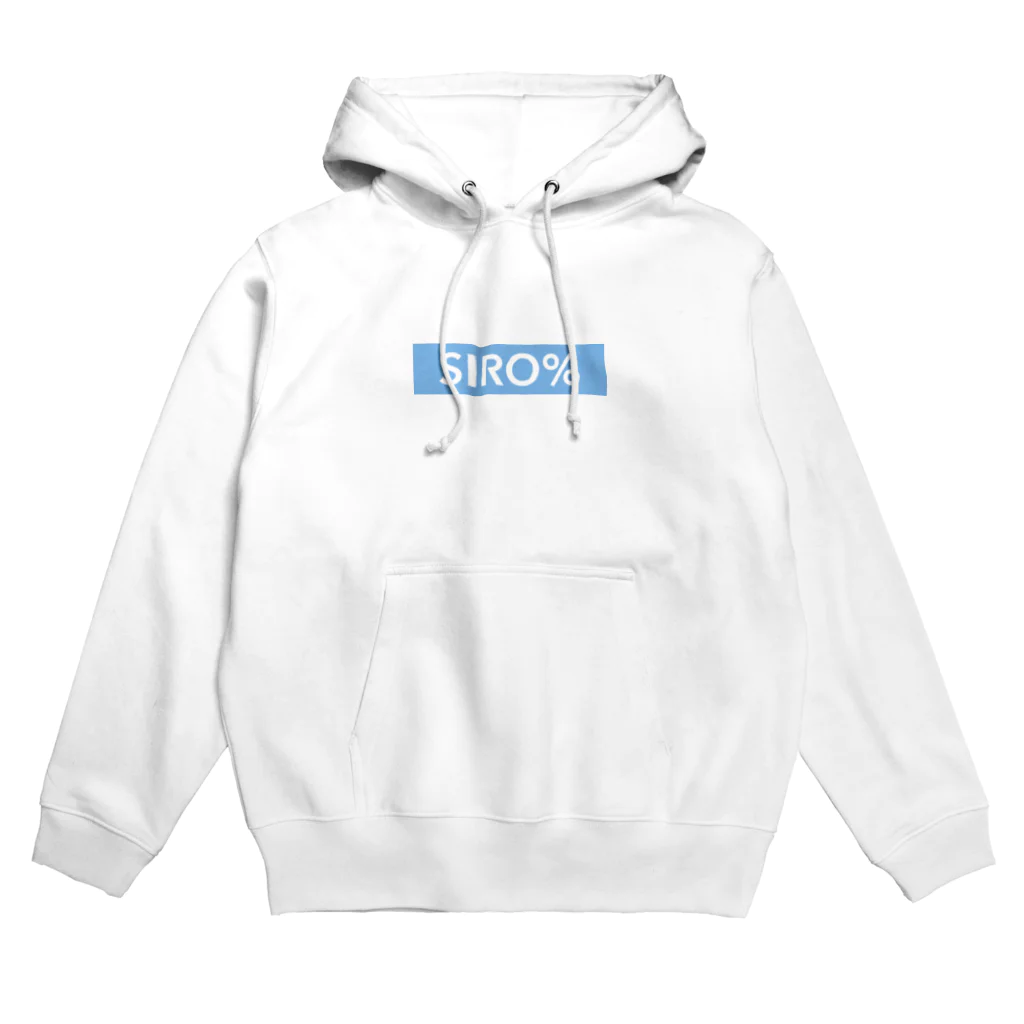 SIRO%(しろぱーせんと)のSIRO% BOX LOGO （Blue） パーカー