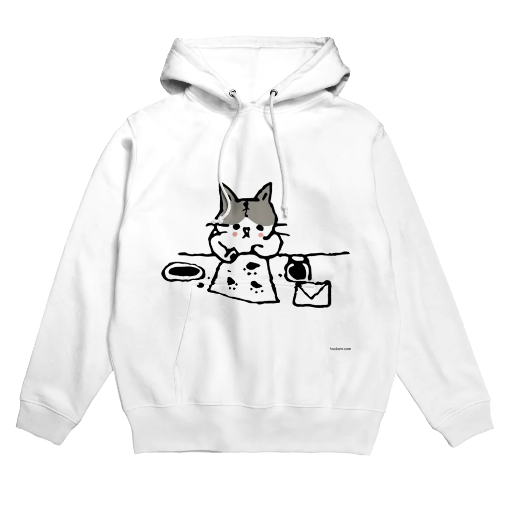 ほっかむねこ屋（アトリエほっかむ）のおてがみかくねこ Hoodie