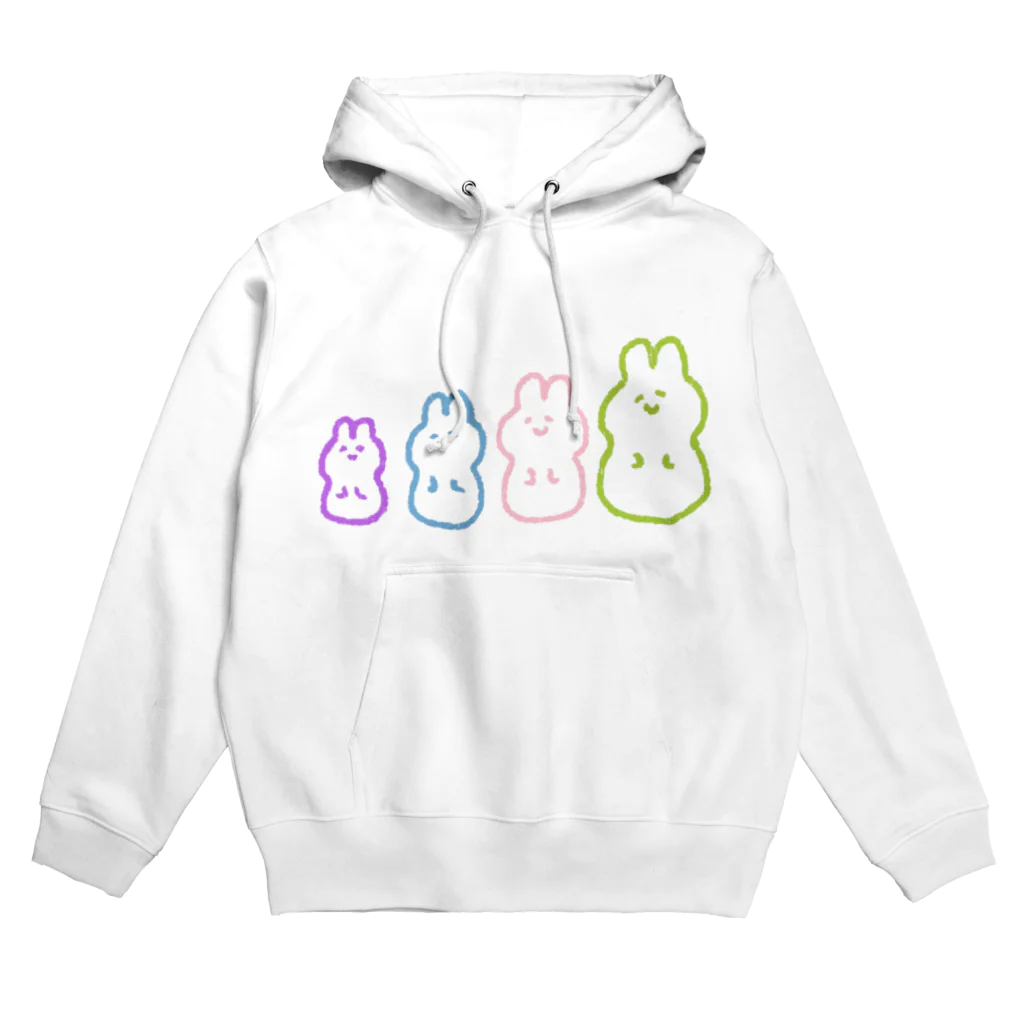 犬とうさぎの絵屋さんのうさぎさんマトリョシカ Hoodie