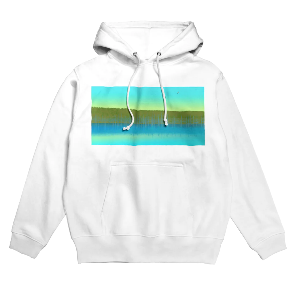 IWAOTHIのお店の青い池 Hoodie