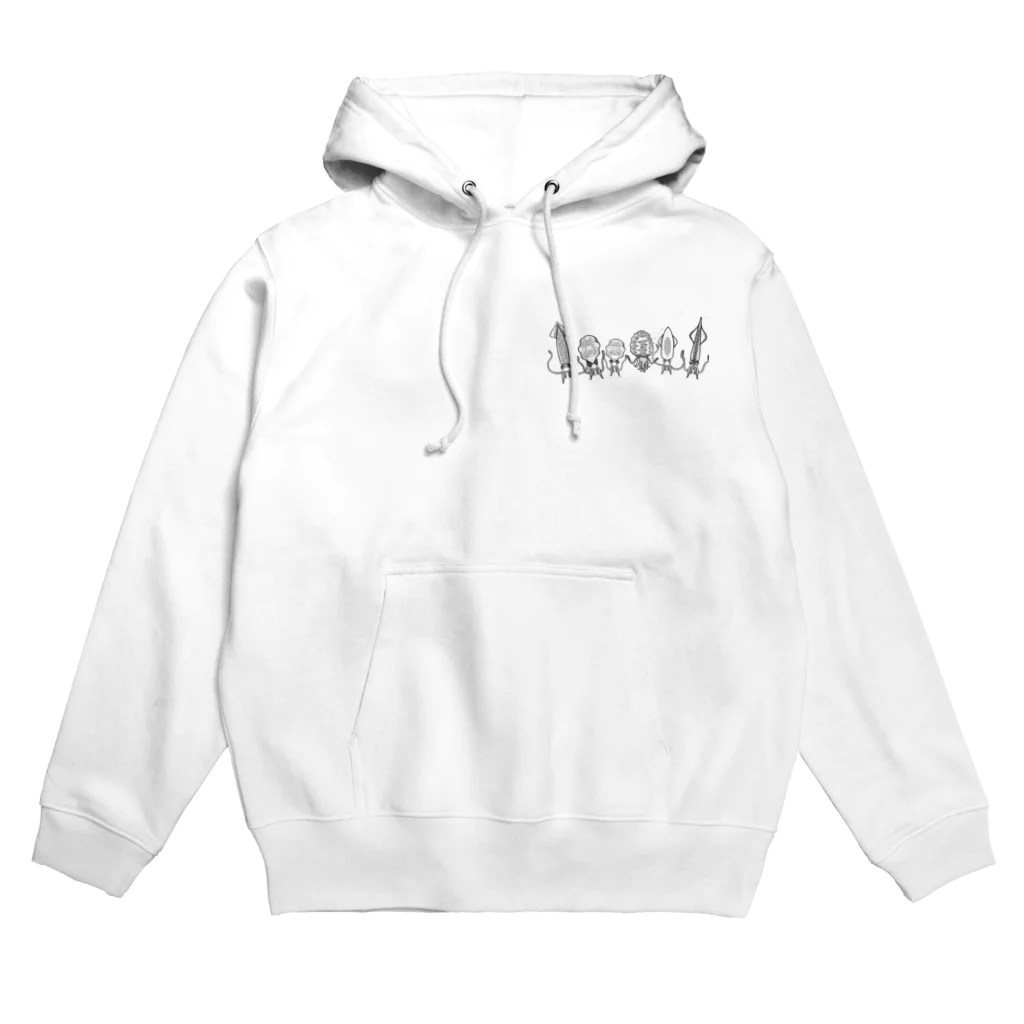 釣れ過ぎぐらいが丁度いい公式のツリニイキタイVer.TeamSquidSquadオールスターズ（文字なし） Hoodie