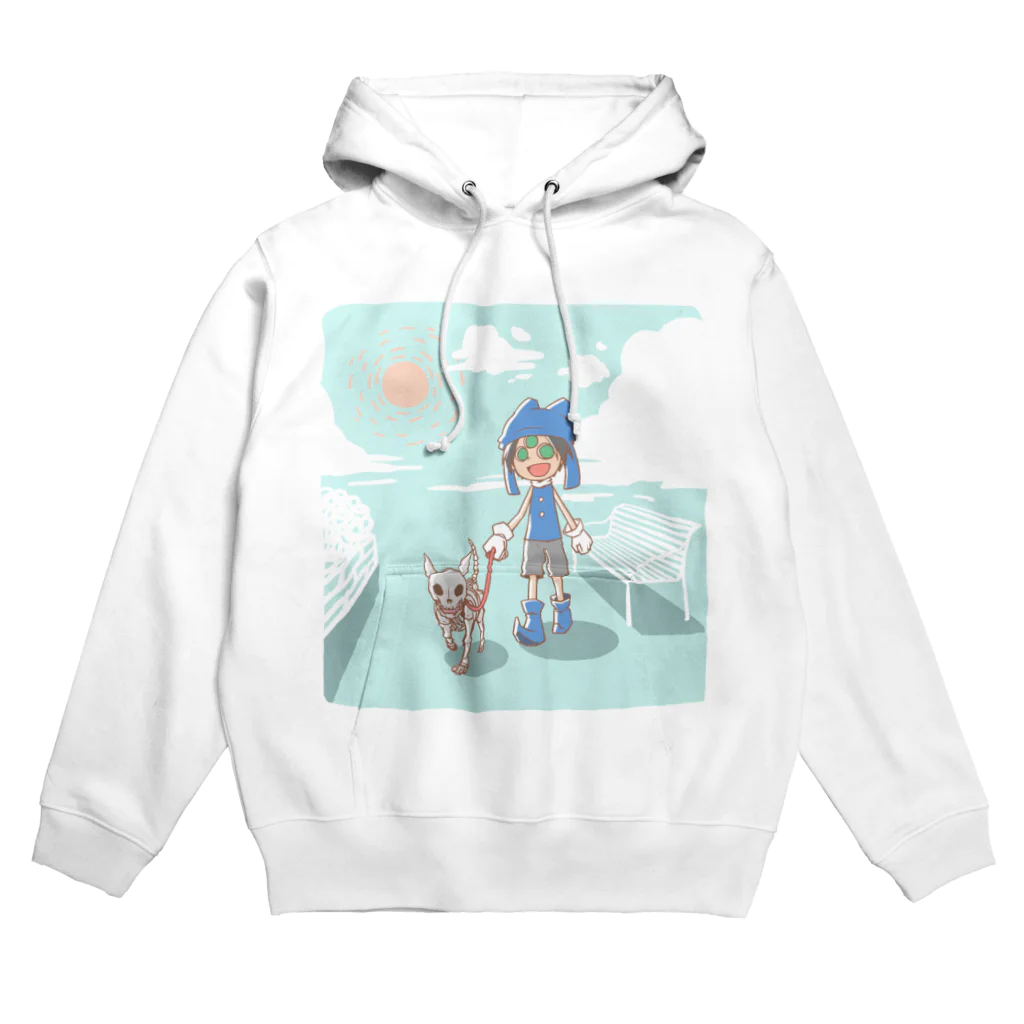 オポッサムのお店やさんの夏のお散歩 Hoodie