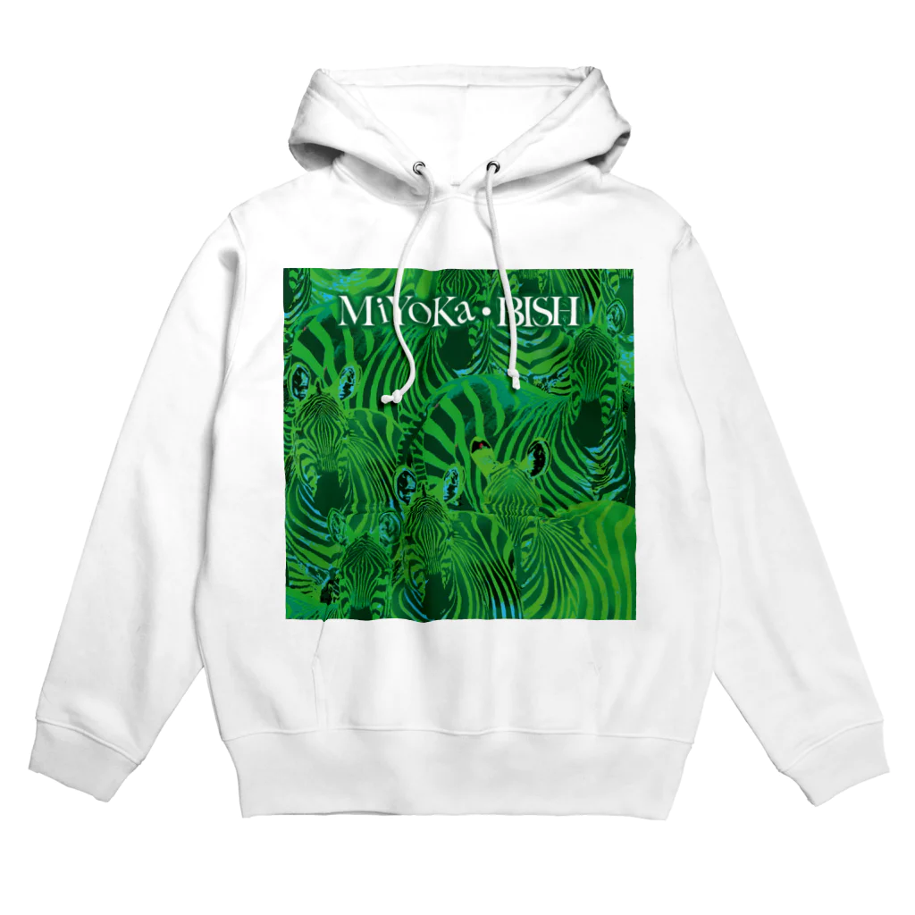 MiYoKa-BISHのLightGreen Zebra by MiYoKa-BISH Hoodie