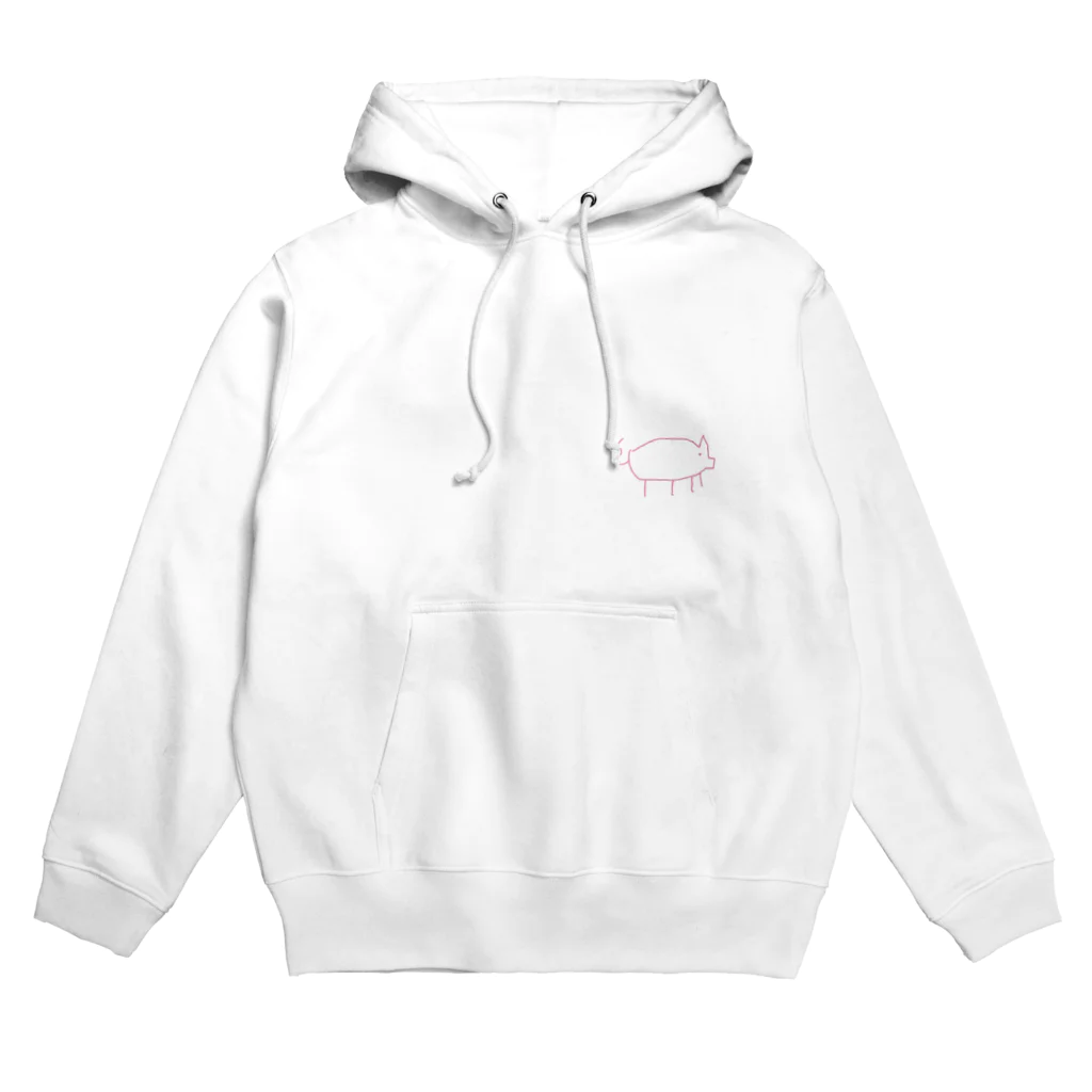 ピンクリボンの松下ぶた Hoodie