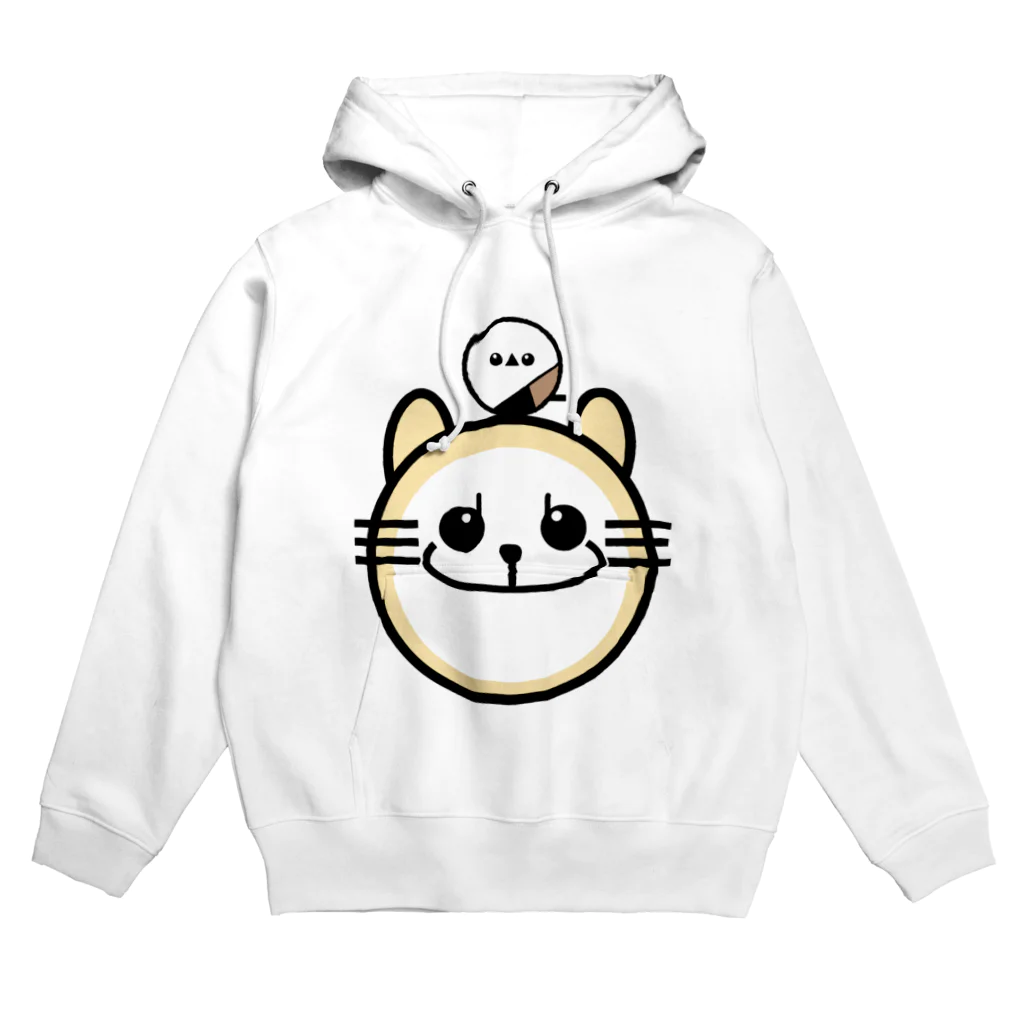 シマエナガ探検隊のシマエナガのお友達エゾクロテン Hoodie