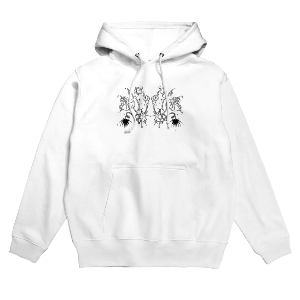 chabiのflower dance/monotone Hoodie