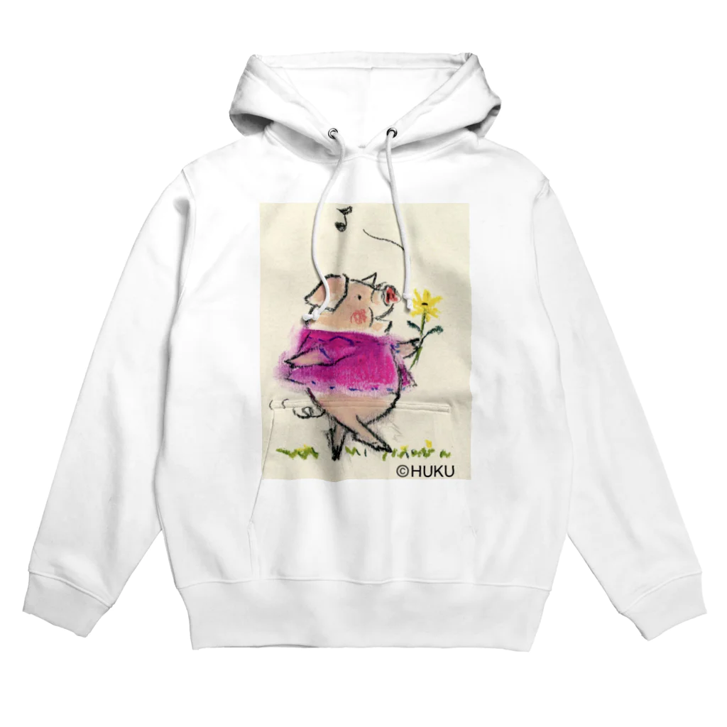 アートコミュニティー笑顔の花のこぶた Hoodie