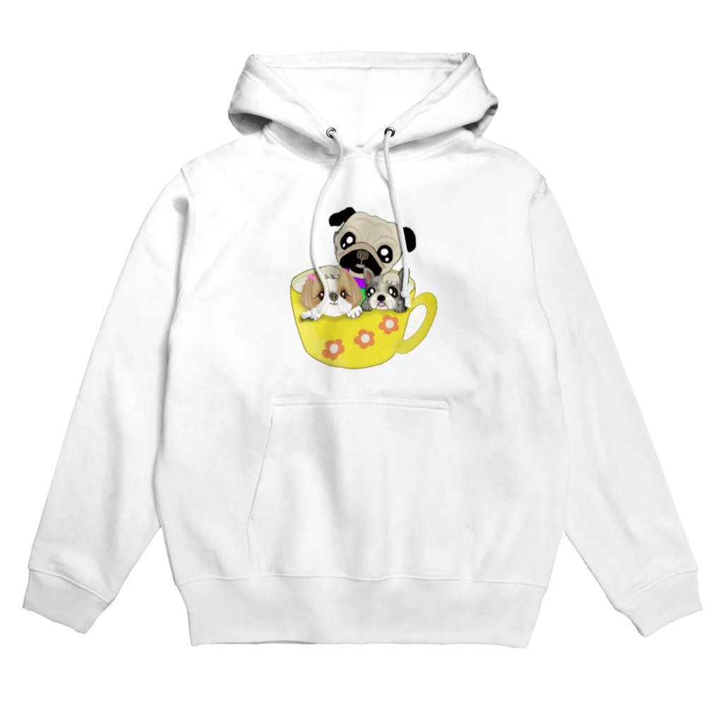 パパパパパグくんの仲良しわんこ Hoodie