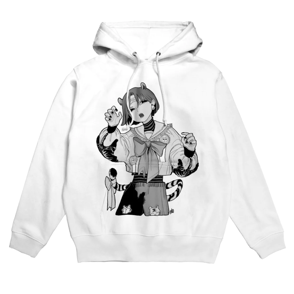 遠く静かな森の頬の架空の虎　2023年美少年展 Hoodie