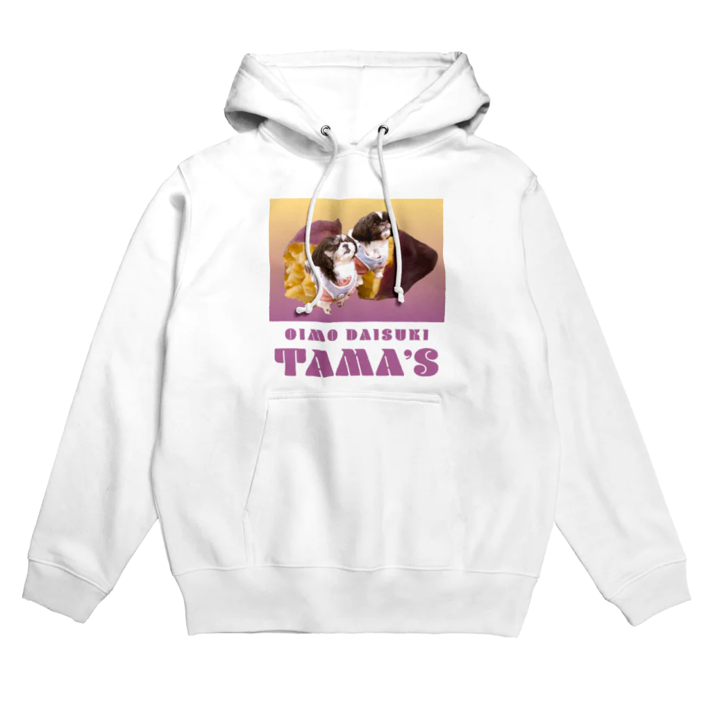 シーズーっぽいしろくろの犬たちのOIMO DAISUKI TAMA'S Hoodie