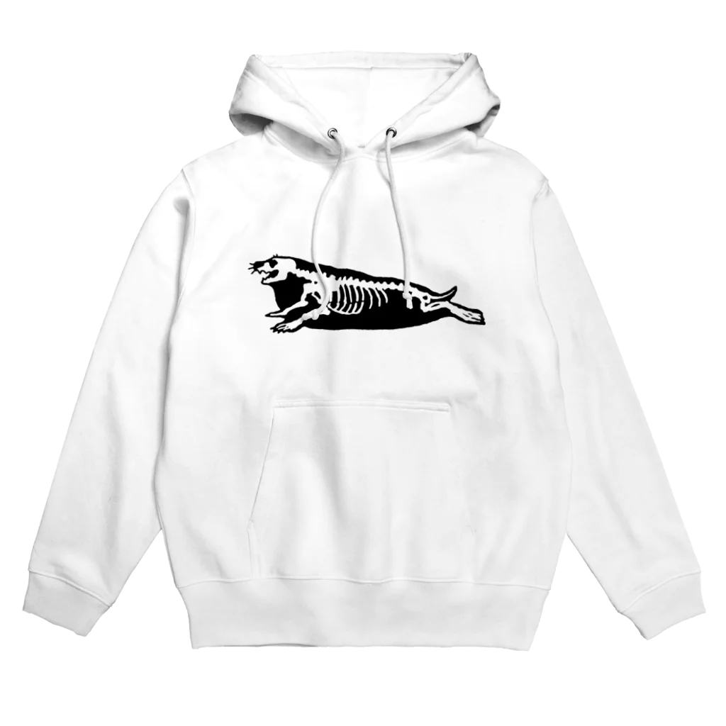 ぴすぴすのホネアザラシ ブラック Hoodie