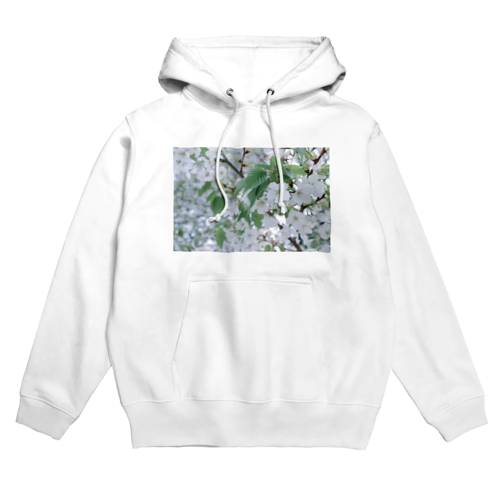 とまとまとの白い花 Hoodie