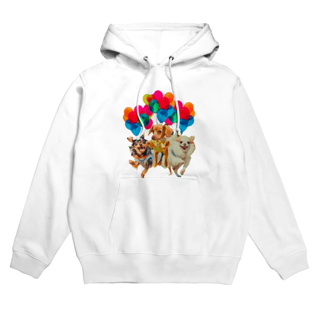 雑コラうちの子グッズの風船犬ズ Hoodie