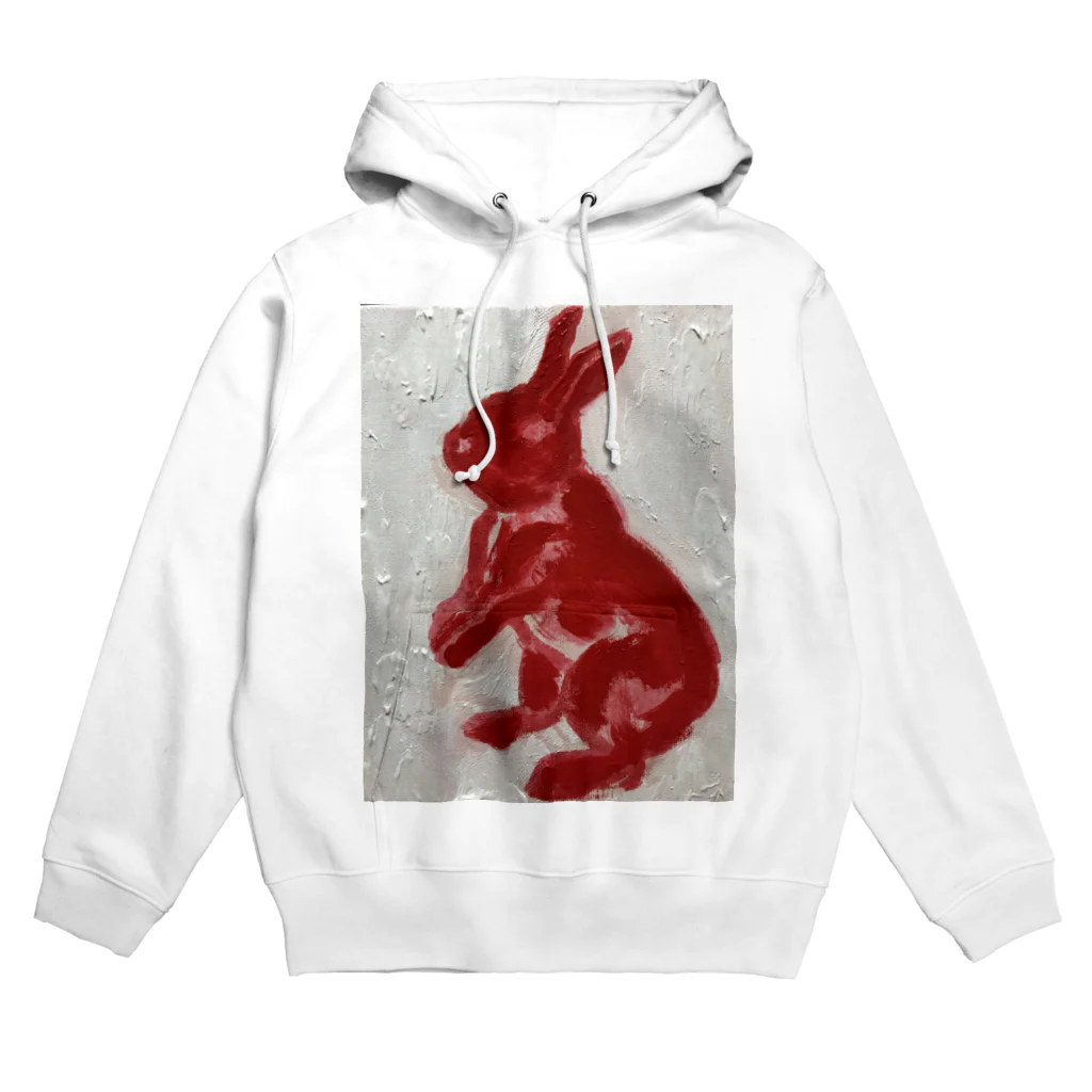 ___tane___の油絵風うさちゃんTシャツ Hoodie