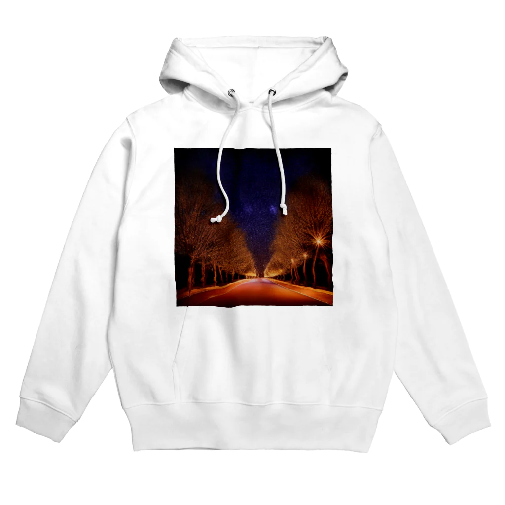 ミラくまのイルミネーションの並木道 Hoodie