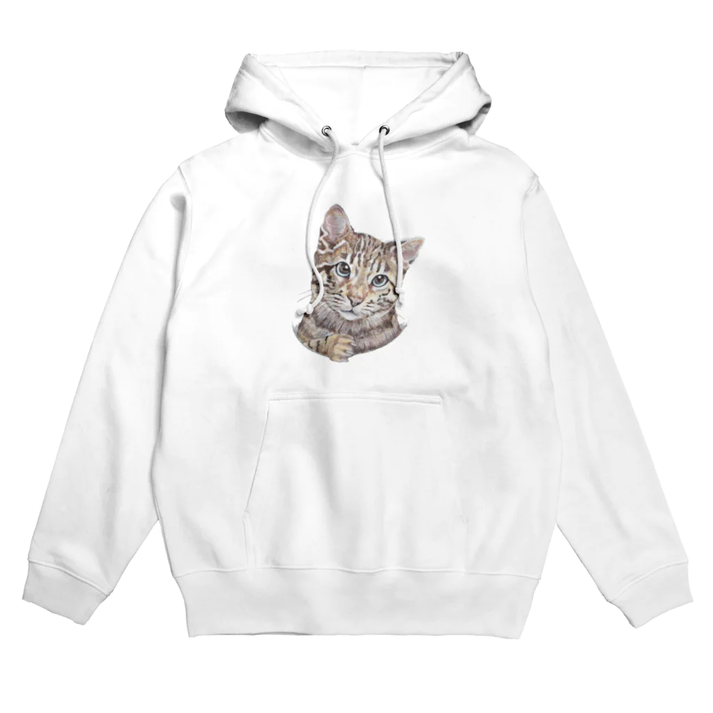 wanwanartの穴から猫 Hoodie