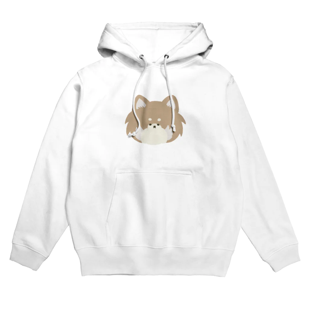 3本しっぽのビションフリーゼのふぁさふぁさしっぽのチワワ(茶色) Hoodie