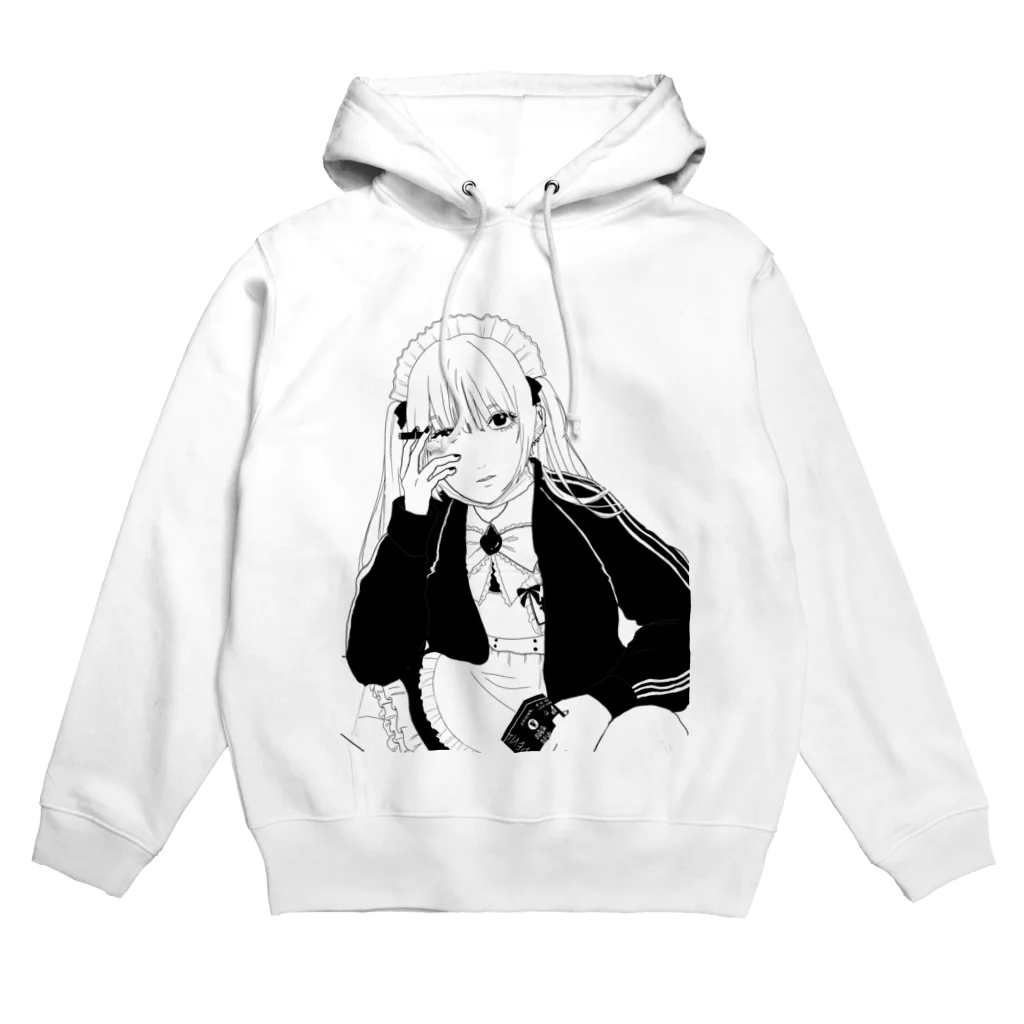 mima＿milkのヤニカスメイド・カルビ460円 Hoodie