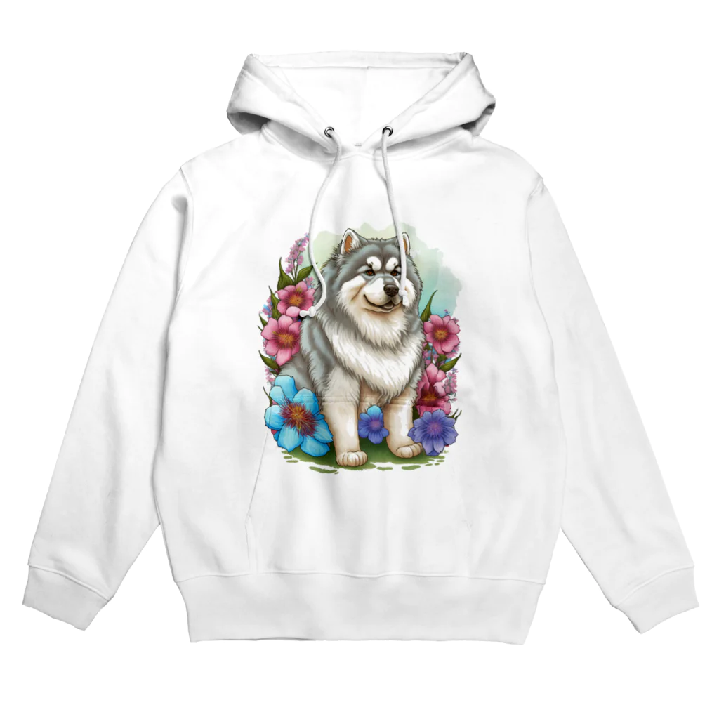 znbmsrrの花アラスカの子犬。 愛犬家のためのキュートなデザイン。 Hoodie