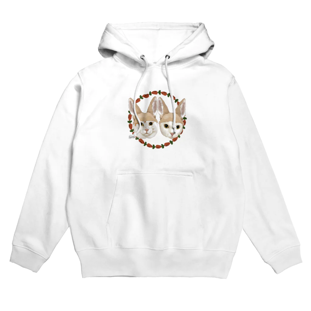 みきぞーん｜保護猫 ミッキー画伯と肉球とおともだちのrin tama usagi Hoodie