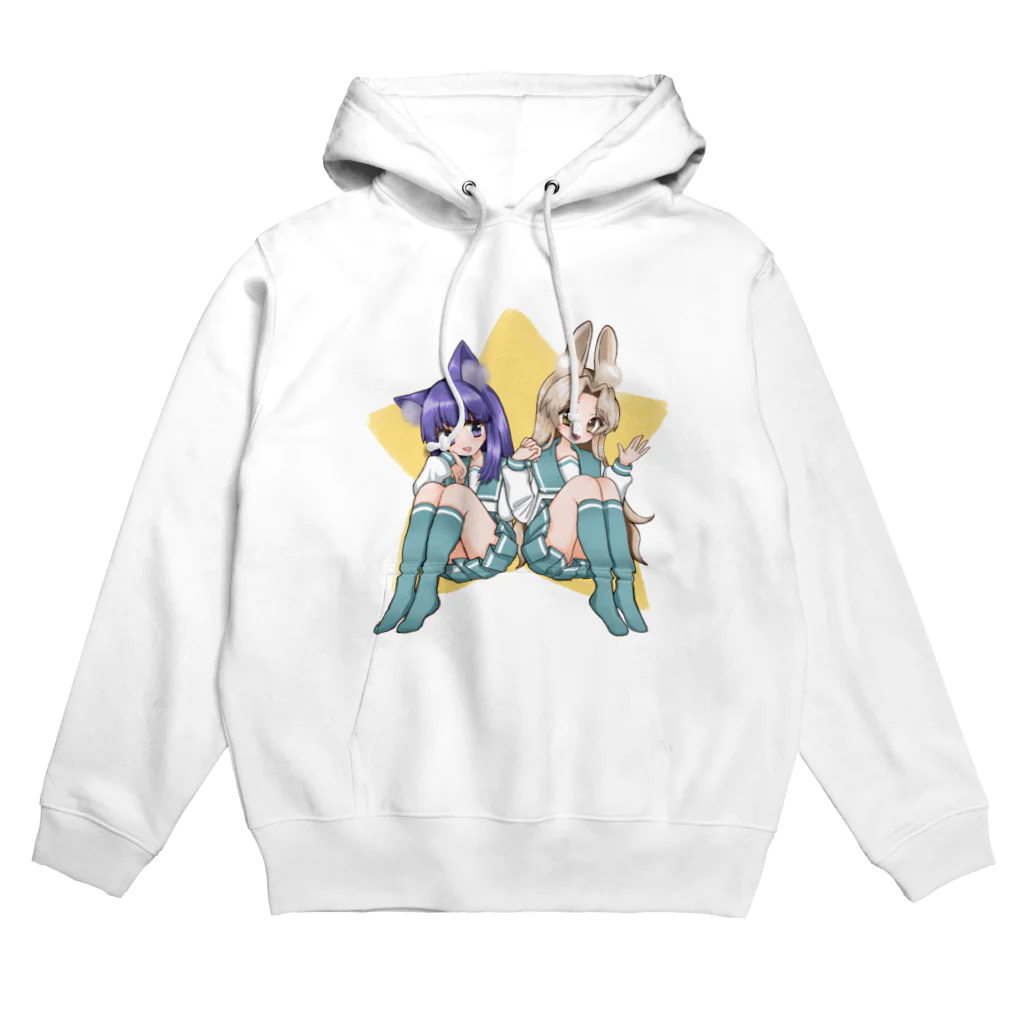 エビフライの使者のねこ&うさぎ Hoodie