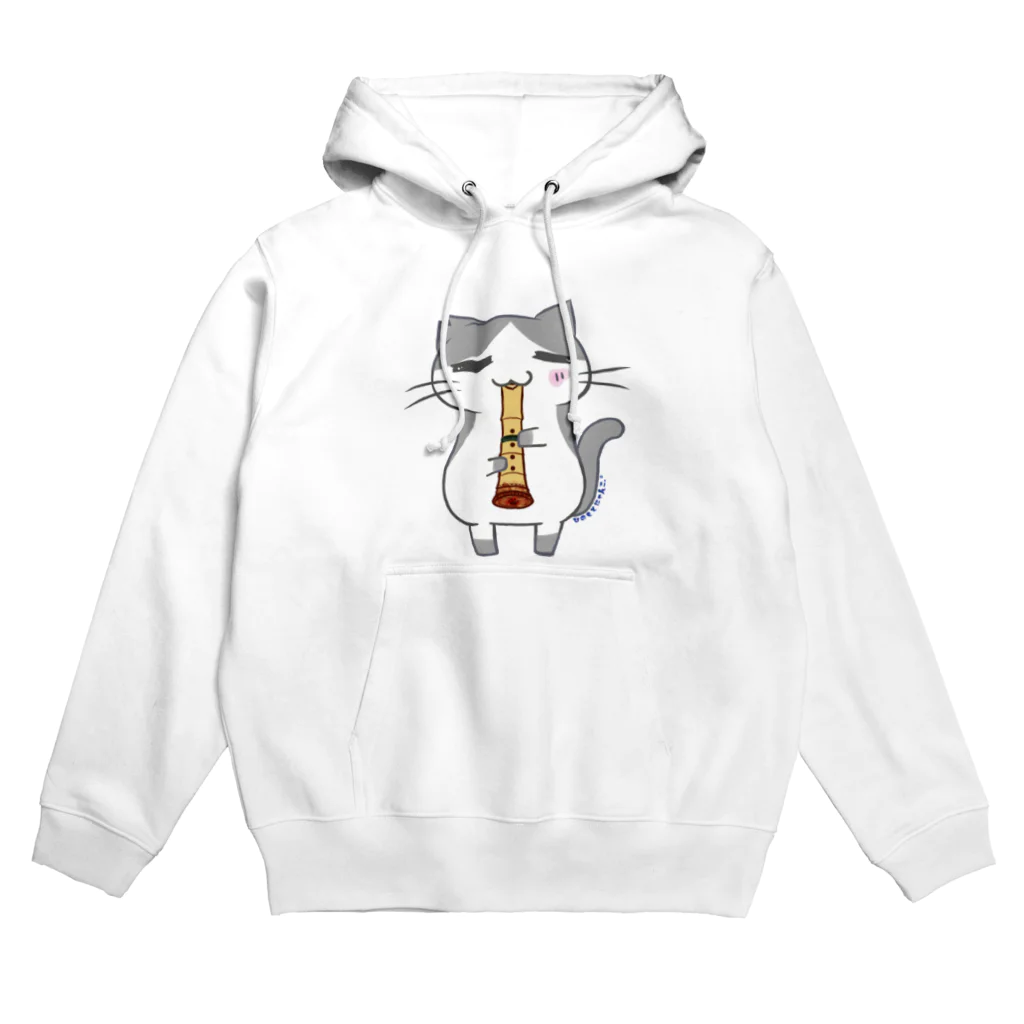 絵娯クリエイトのひのもとにゃんこ®️ 尺八 / 雷蔵 Hoodie