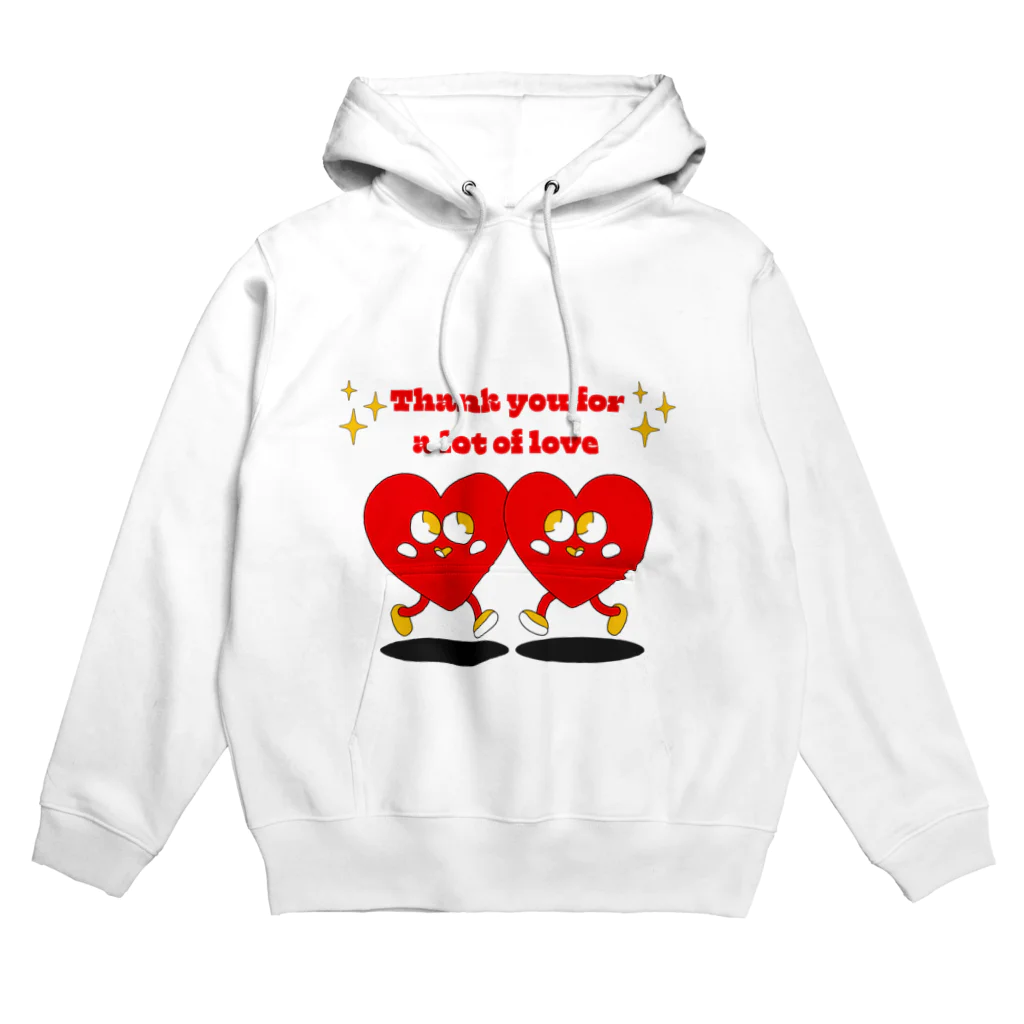 Tsubachan Shop【シンプルでかっこいい・かわいいデザイン中心】のThank you for a lot of love　ホワイトデー Hoodie