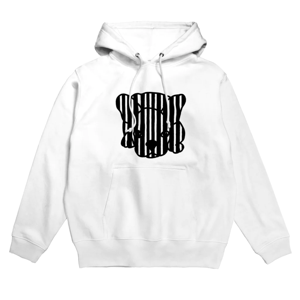 みつまめこshopのストライプ犬 Hoodie