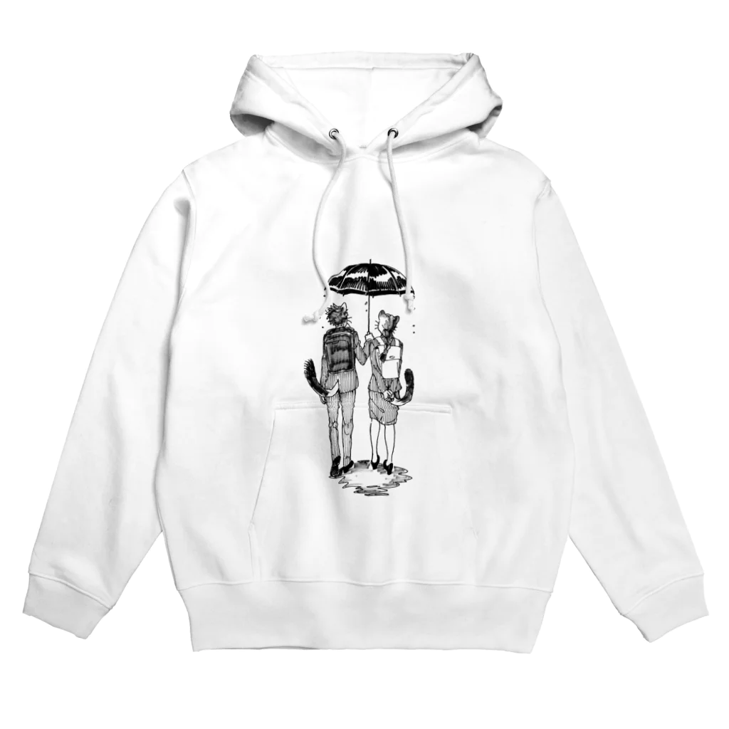 空想画学販売所のネコの相合い傘 Hoodie