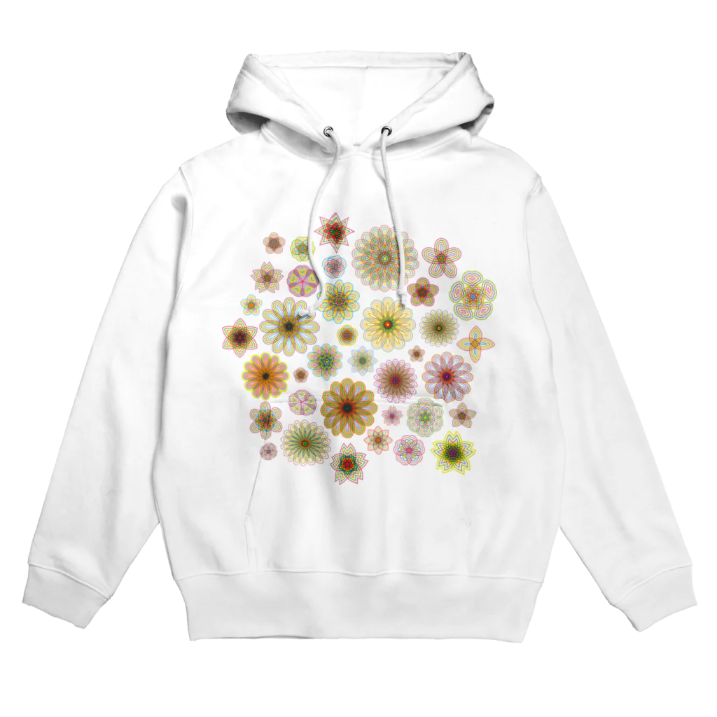 kimchinのやさしい色合いの花柄 Hoodie