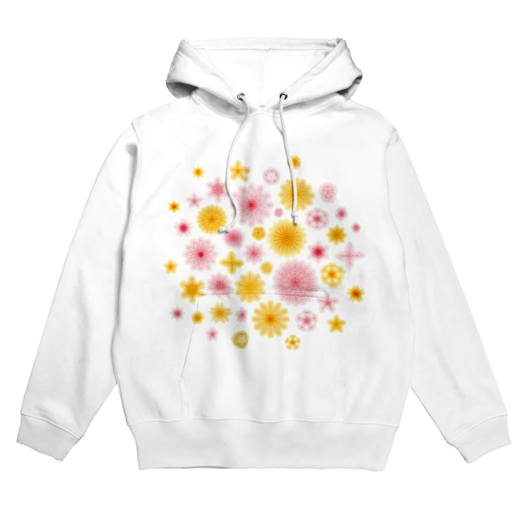 kimchinの華やかな色合いの花柄 Hoodie