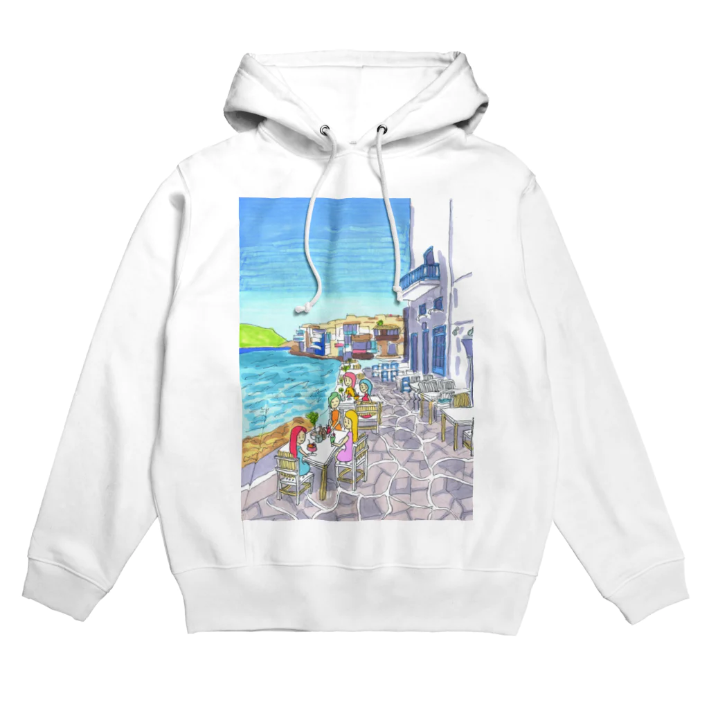 AKISENのエーゲ海カフェガールズ Hoodie