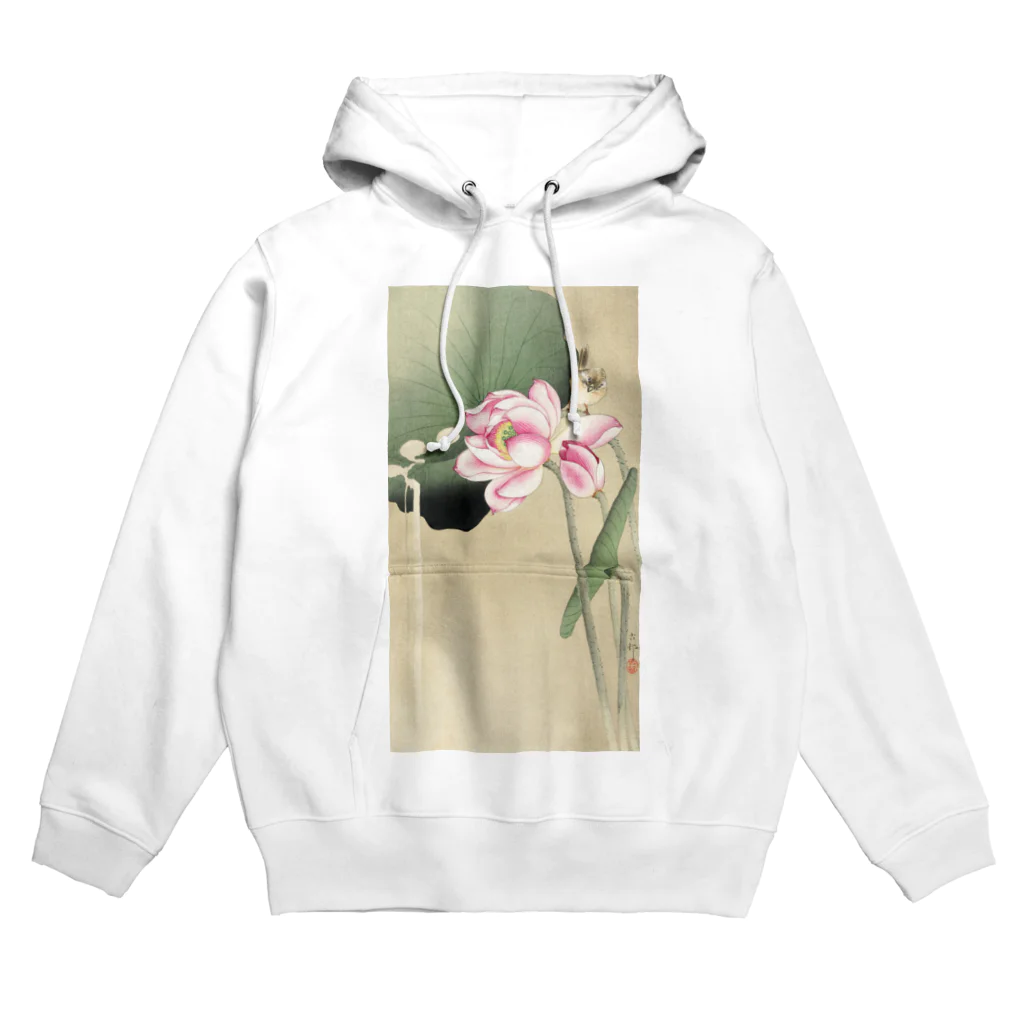 MUGEN ARTの小原古邨　蓮と雀　Ohara Koson / Songbird and Lotus Hoodie