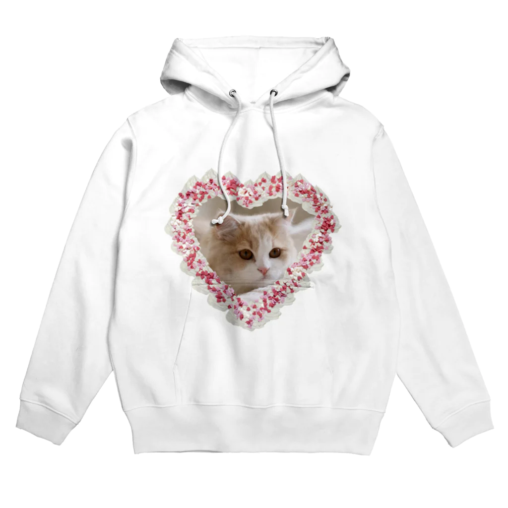 キャラメル色のメルちゃんのホイップクリーム猫ちゃん Hoodie