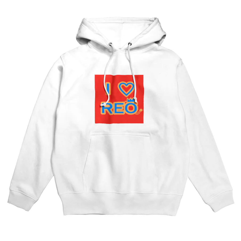 旅猫王子れぉにゃん👑😼公式(レイラ・ゆーし。)のI  ♥️  REO 《赤ロゴ》 Hoodie