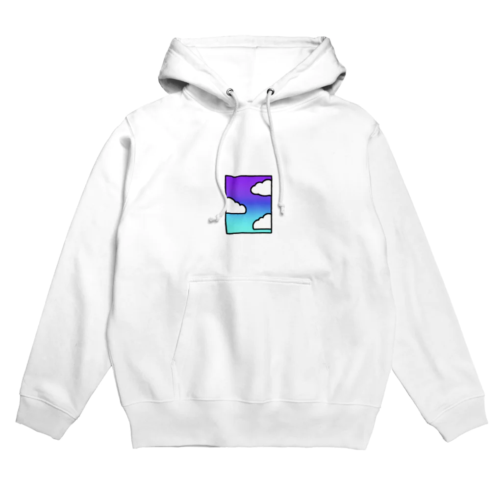 くものみせのむらさきとあおいそらとしろいくも Hoodie