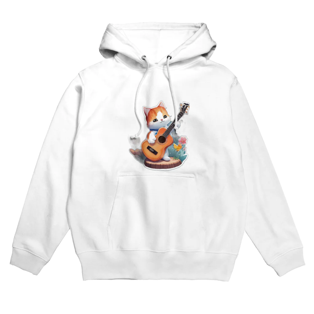 dolphineのギターを弾く可愛い猫 Hoodie